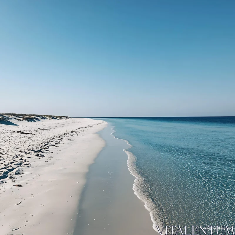 AI ART Coastal Serenity: A Beach Day Dream