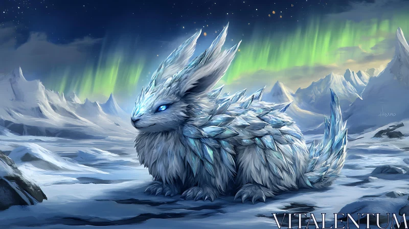 Frozen Hare in Arctic Wonderland AI Image