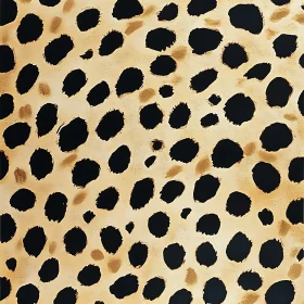 Spotted Animal Print Pattern on Tan Background