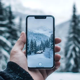 Snowy Peaks Captured on Smartphone