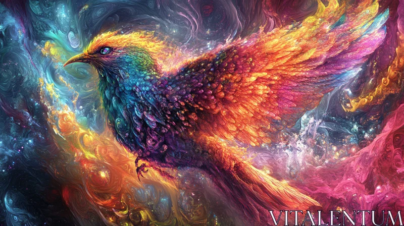 Abstract Phoenix Bird Artwork AI Image