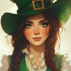 Festive Green Portrait