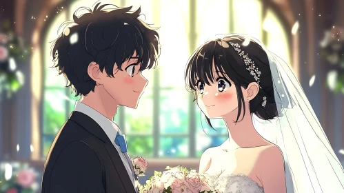 Anime Style Wedding Illustration