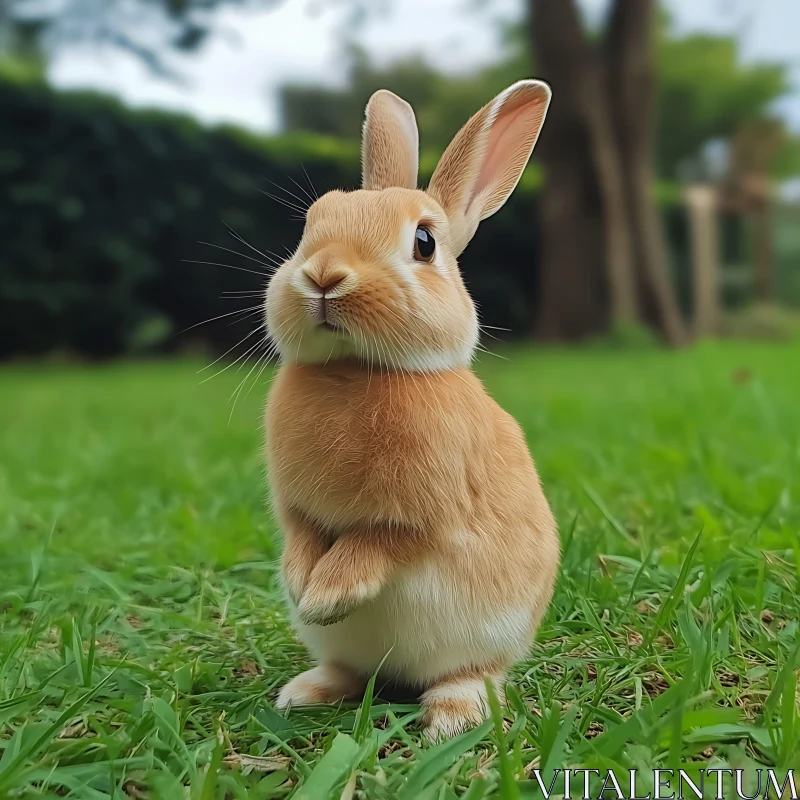 Charming Bunny in a Natural Setting AI Image