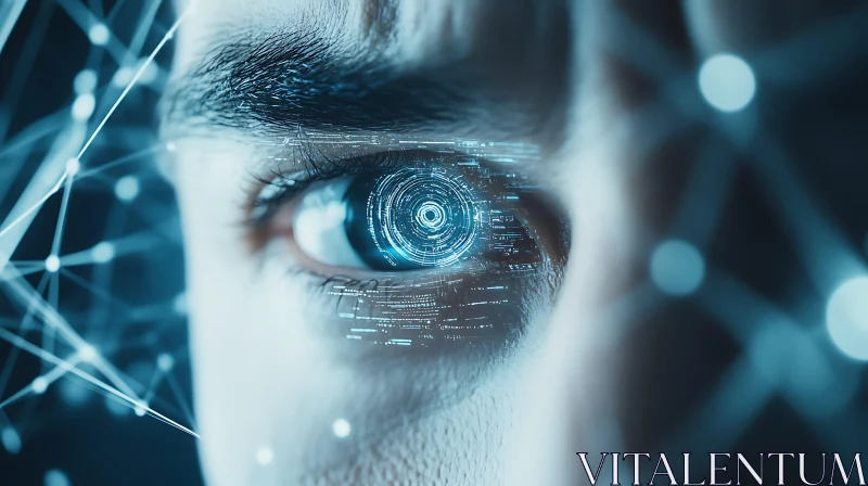 Digital Eye Close-Up: Future Vision AI Image