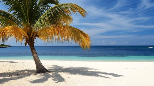 Serene Beach Scene with Blue Sea