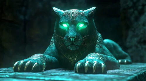 Emerald-Eyed Panther Guardian