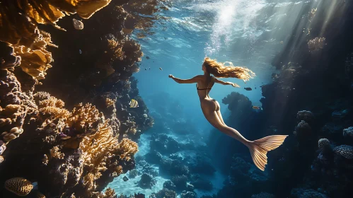 Underwater Mermaid Scene