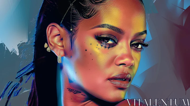 AI ART Rihanna's Colorful Pop Art Expression