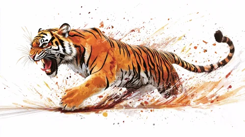 Energetic Tiger Artwork