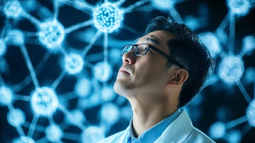 Man Contemplating Science Network