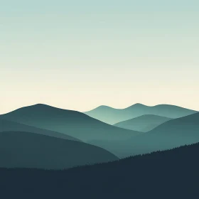 Serene Layered Mountain View