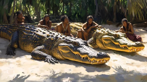 People and Crocodiles: A Jungle Portrait