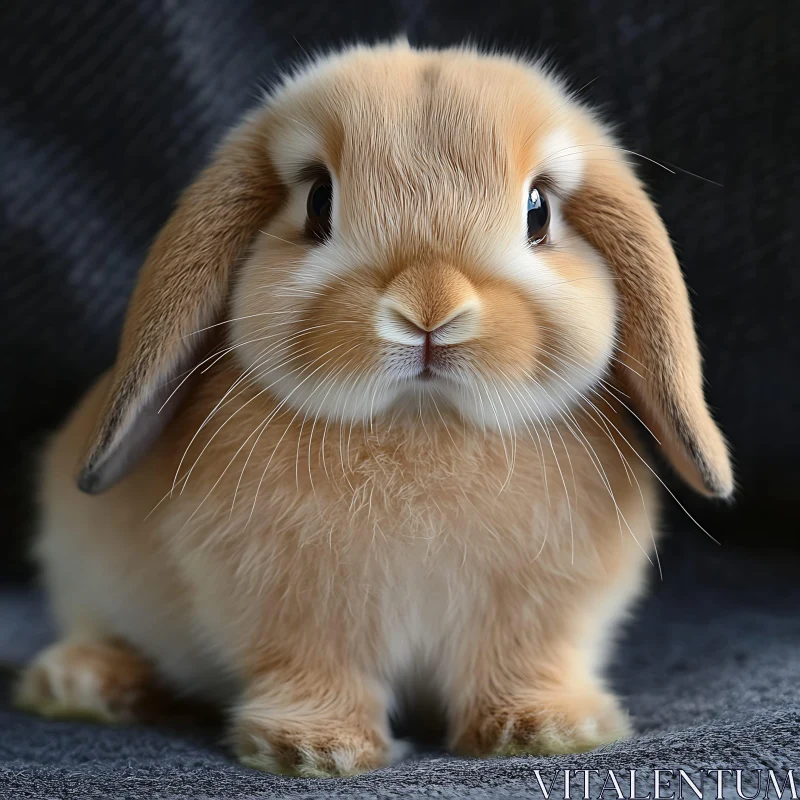 Fluffy Bunny with Floppy Ears AI Image