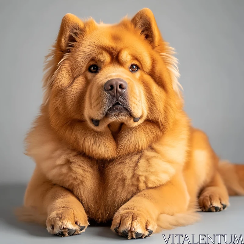 Fluffy Chow Chow Dog AI Image