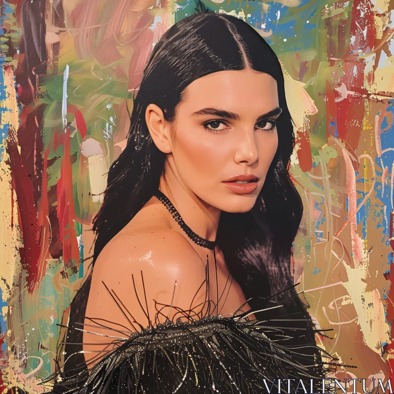 AI ART Artistic Portrait of Kendall Jenner