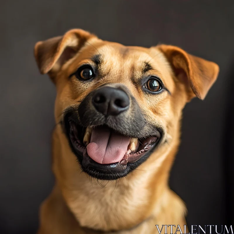 Happy Dog Face Close-Up AI Image