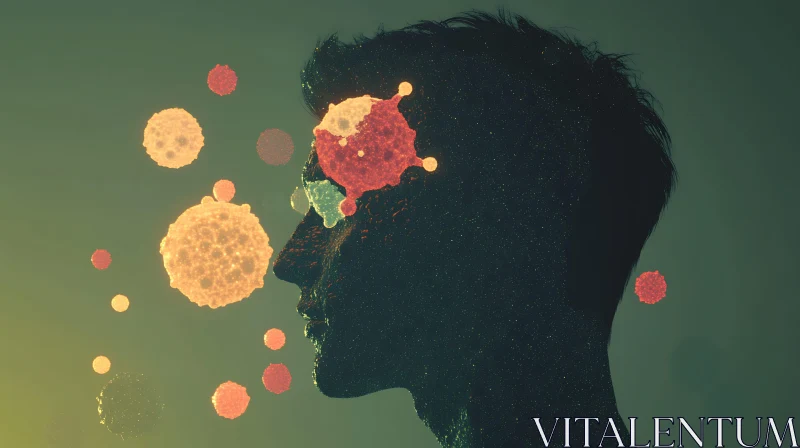 Abstract Viral Infection Visualization AI Image