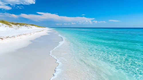 Azure Waters and White Sands Beach View