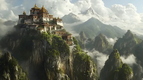 Temple on a Mountain Peak