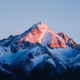 Mountain Peak at Sunrise