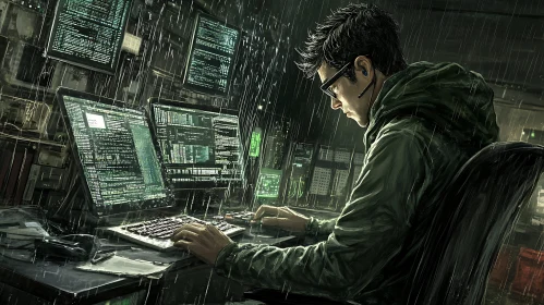 Digital Fortress: Coding Through the Rain