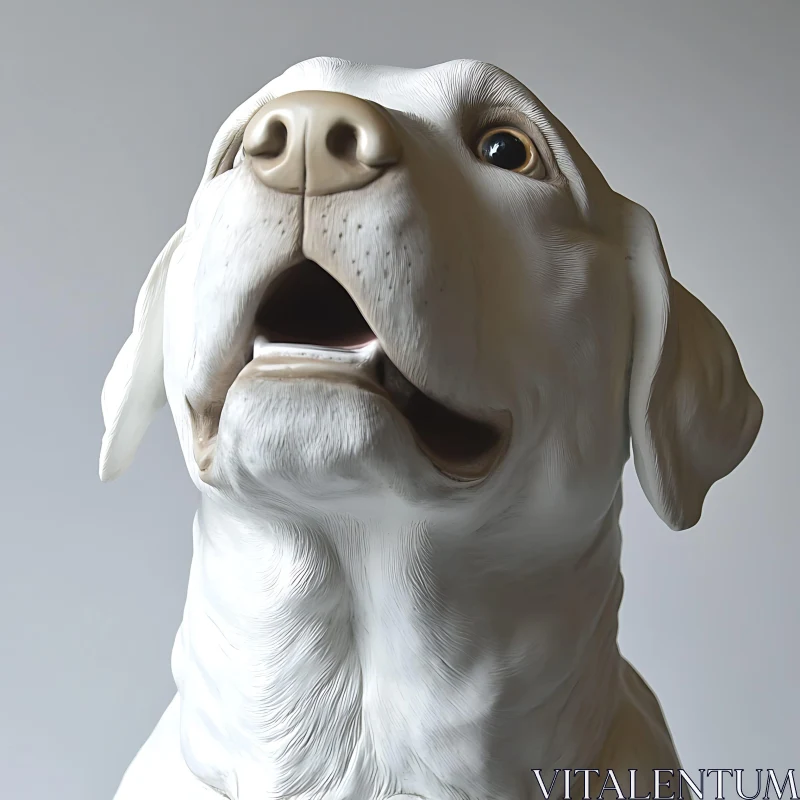 Lifelike Dog Sculpture AI Image