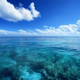 Turquoise Ocean and Sky Landscape