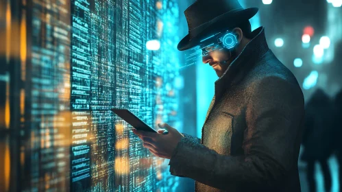 Hacker Analyzing Code