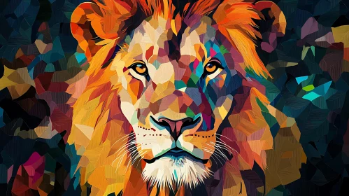 Colorful Lion Art