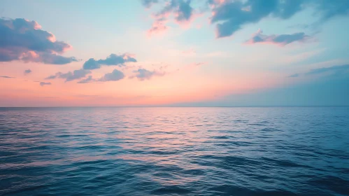 Serene Ocean at Sunset