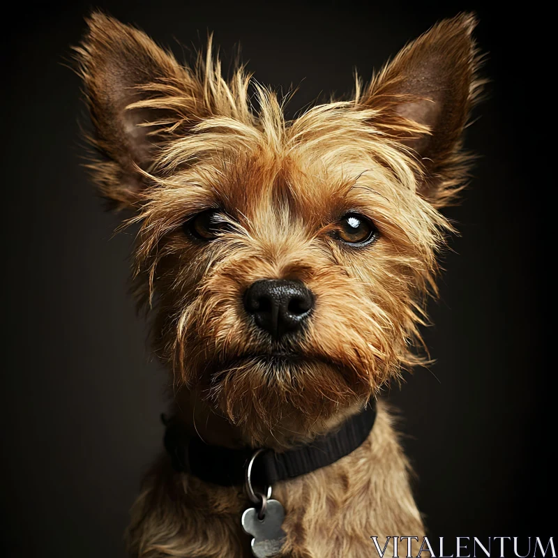 Thoughtful Expression of a Scruffy Dog in Portrait AI Image