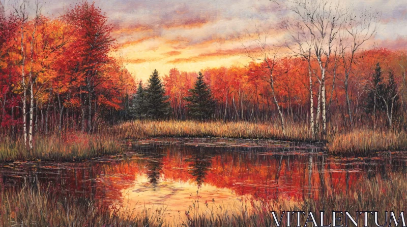 AI ART Autumn Serenity in Nature