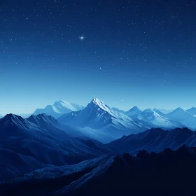 Tranquil Night Mountain Vista