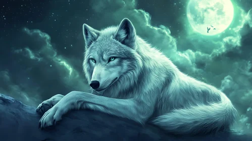 Lunar Wolf Serenity Scene