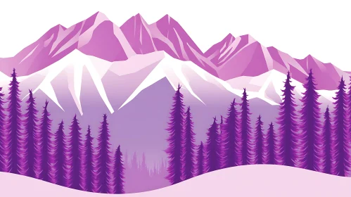 Purple Mountain Landscape