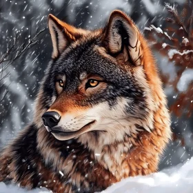 Wolf in Winter Wonderland