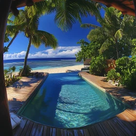 Tropical Beachfront Retreat with Infinity Pool