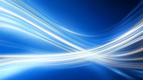 Flowing Light Lines on Blue