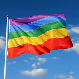 Pride Flag in the Sky