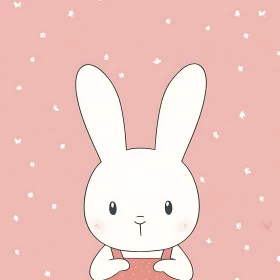 Charming Bunny Artwork with Floral Details
