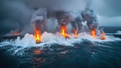 Ocean Volcano: A Fiery Display