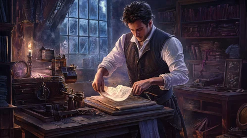Vintage Writer at Work
