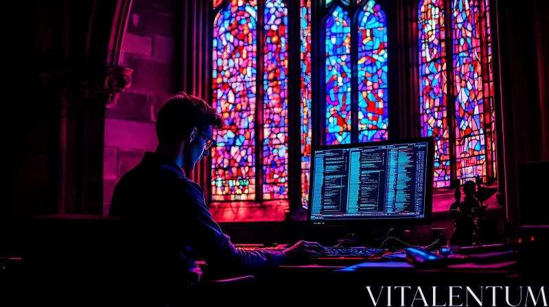 Programmer in a Church AI Image