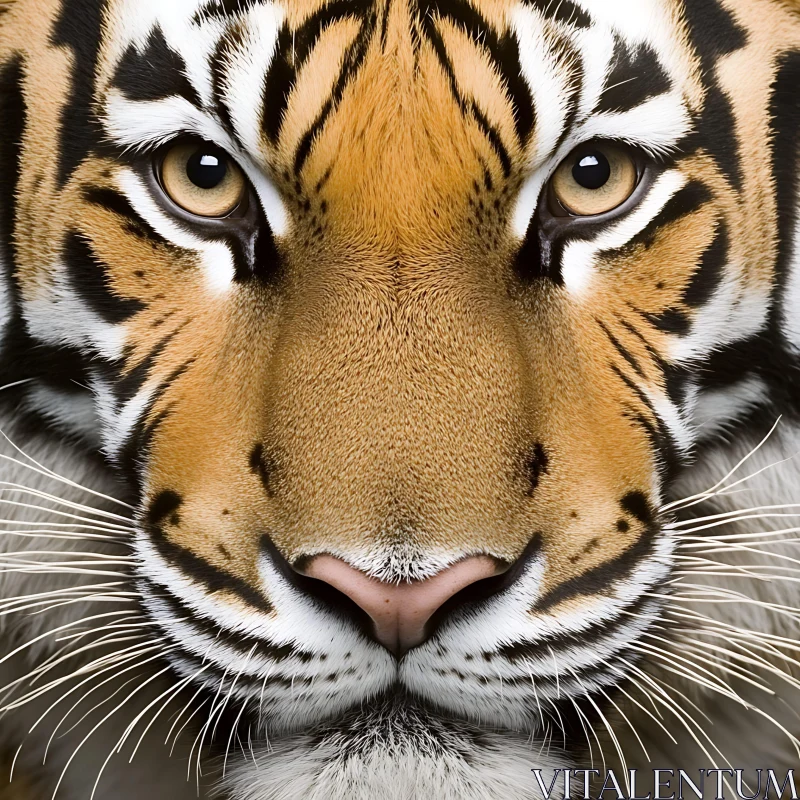 AI ART Striking Tiger Face Detailed View