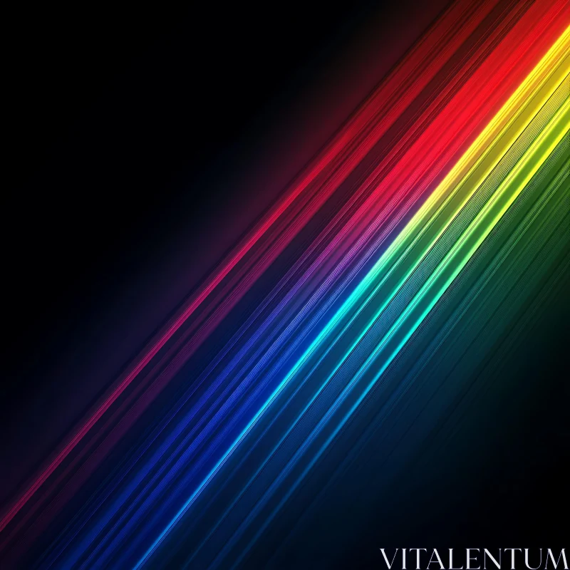 Gradient Lines Abstract Art AI Image