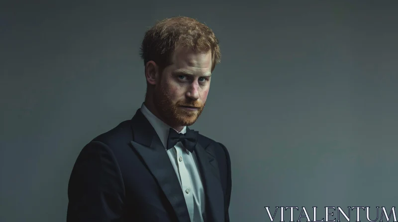 Formal Portrait of Prince Harry AI Image