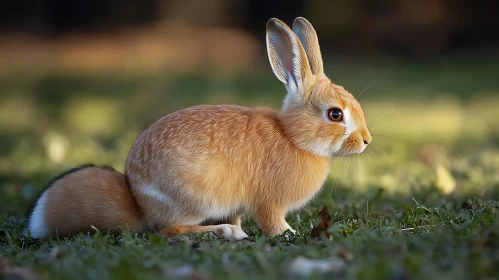 Rabbit Portrait on Grass