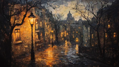 City Street at Nightfall