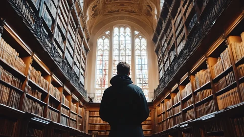 Person in the Library